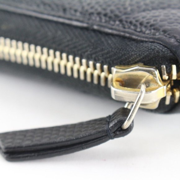 Authentic Chanel Black Caviar Quilted L-Gusset Zipper Continental Wallet 2CC0123 - Picture 3 of 12